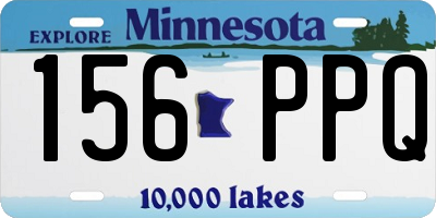 MN license plate 156PPQ