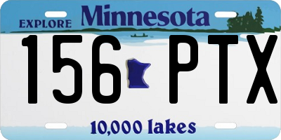 MN license plate 156PTX