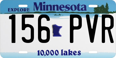 MN license plate 156PVR