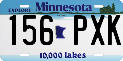 MN license plate 156PXK