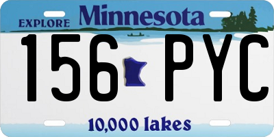MN license plate 156PYC
