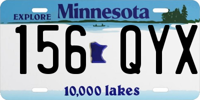 MN license plate 156QYX