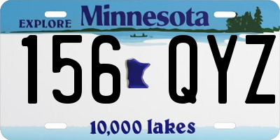 MN license plate 156QYZ