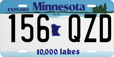 MN license plate 156QZD