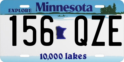 MN license plate 156QZE