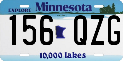 MN license plate 156QZG