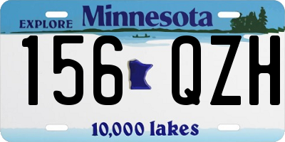MN license plate 156QZH