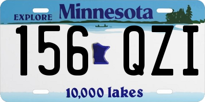 MN license plate 156QZI