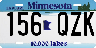 MN license plate 156QZK