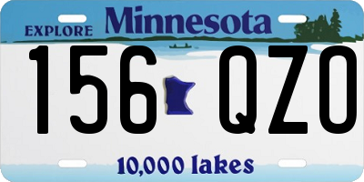 MN license plate 156QZO