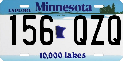 MN license plate 156QZQ
