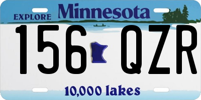 MN license plate 156QZR