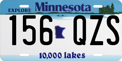 MN license plate 156QZS