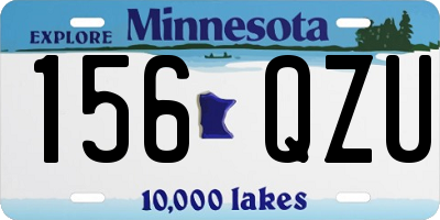 MN license plate 156QZU