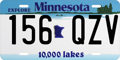 MN license plate 156QZV