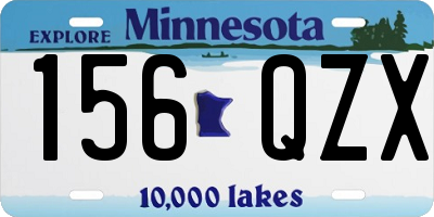 MN license plate 156QZX