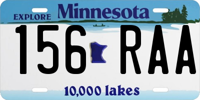 MN license plate 156RAA