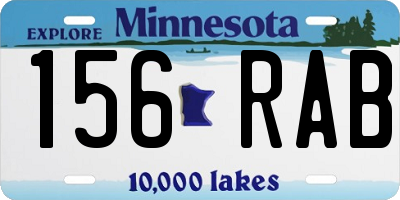 MN license plate 156RAB