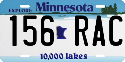 MN license plate 156RAC