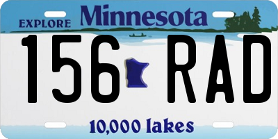 MN license plate 156RAD
