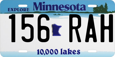 MN license plate 156RAH
