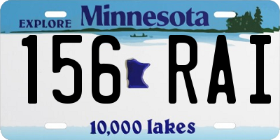 MN license plate 156RAI