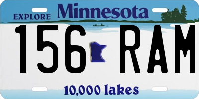 MN license plate 156RAM