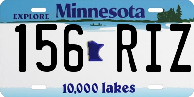 MN license plate 156RIZ
