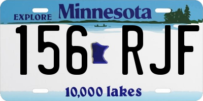 MN license plate 156RJF