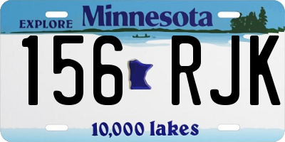 MN license plate 156RJK