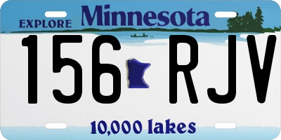 MN license plate 156RJV