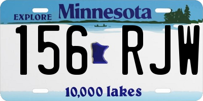 MN license plate 156RJW