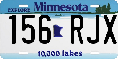 MN license plate 156RJX