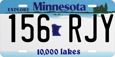 MN license plate 156RJY