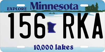MN license plate 156RKA
