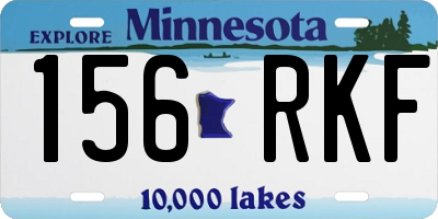 MN license plate 156RKF