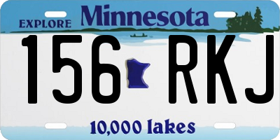 MN license plate 156RKJ