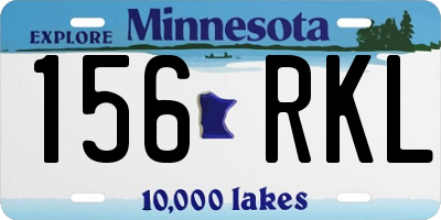 MN license plate 156RKL