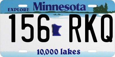 MN license plate 156RKQ