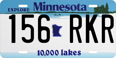 MN license plate 156RKR