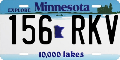 MN license plate 156RKV