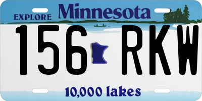 MN license plate 156RKW