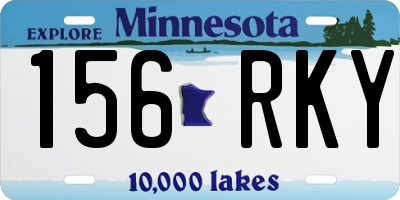 MN license plate 156RKY