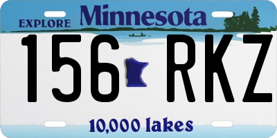 MN license plate 156RKZ