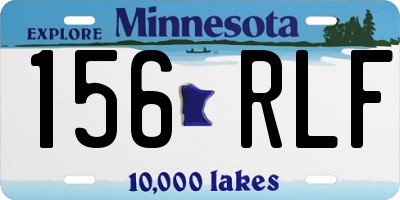 MN license plate 156RLF