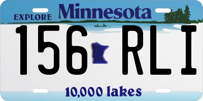 MN license plate 156RLI