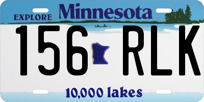 MN license plate 156RLK