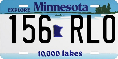 MN license plate 156RLO
