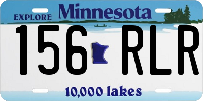 MN license plate 156RLR