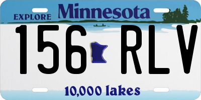 MN license plate 156RLV